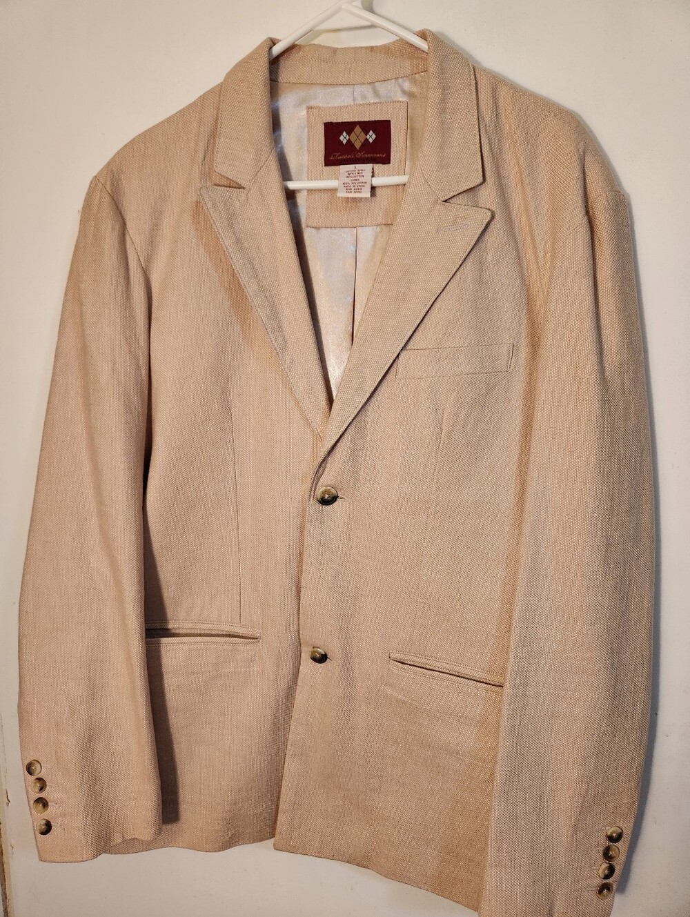 Light Beige Textured Sport Coat